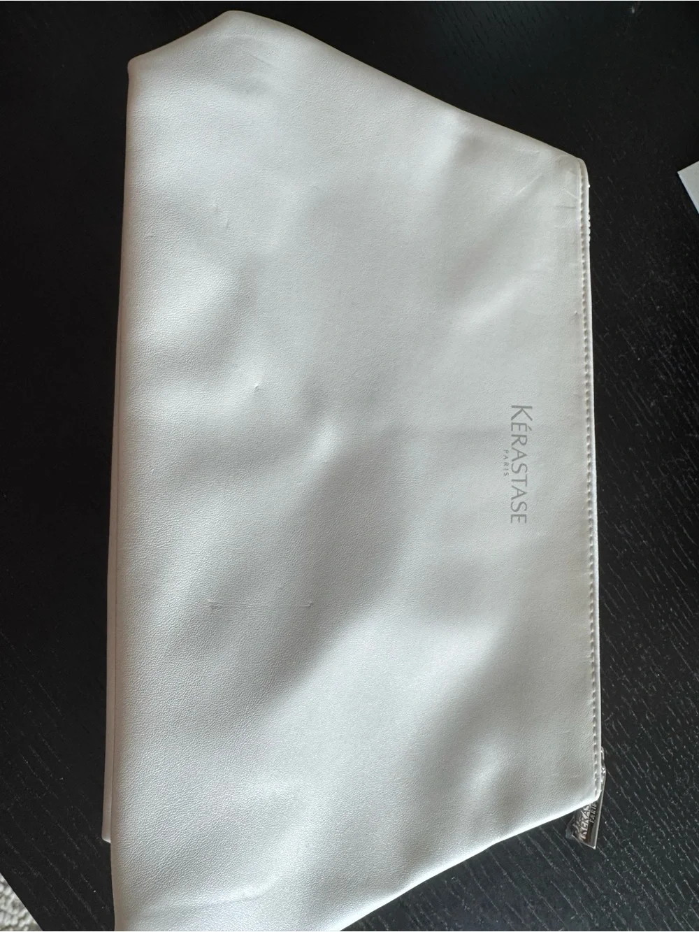 Kerastase Cream Embossed Zip Pouch